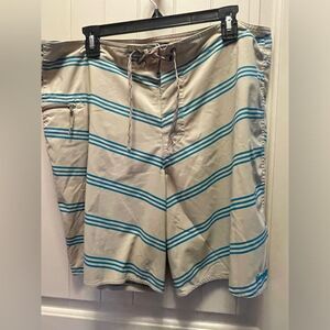 Patagonia Men's size 38 board shorts stripes blue summer outdoor surf stripes